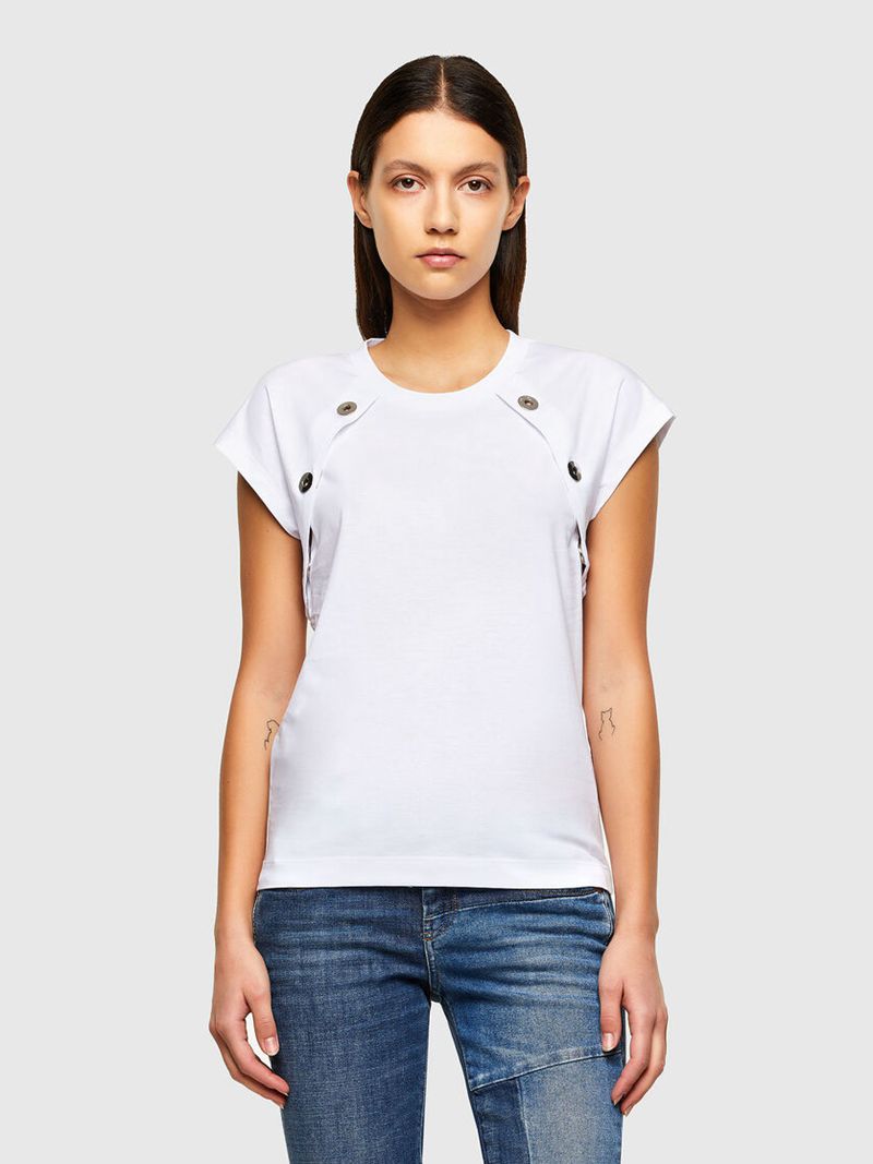 Camisetas Diesel T-Taller Mulher - Branco NRJMS-2605